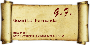 Guzmits Fernanda névjegykártya
